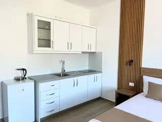 Kitchen area inside the Deluxe Double Room with Balcony — thumbnail